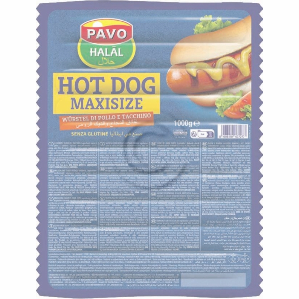 Wurstel pavo halal