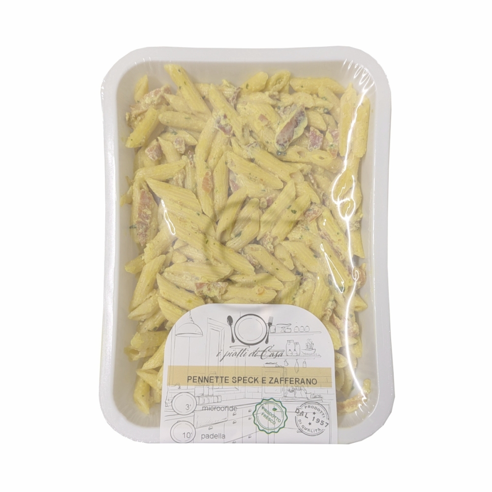 Pennette speck zafferano
