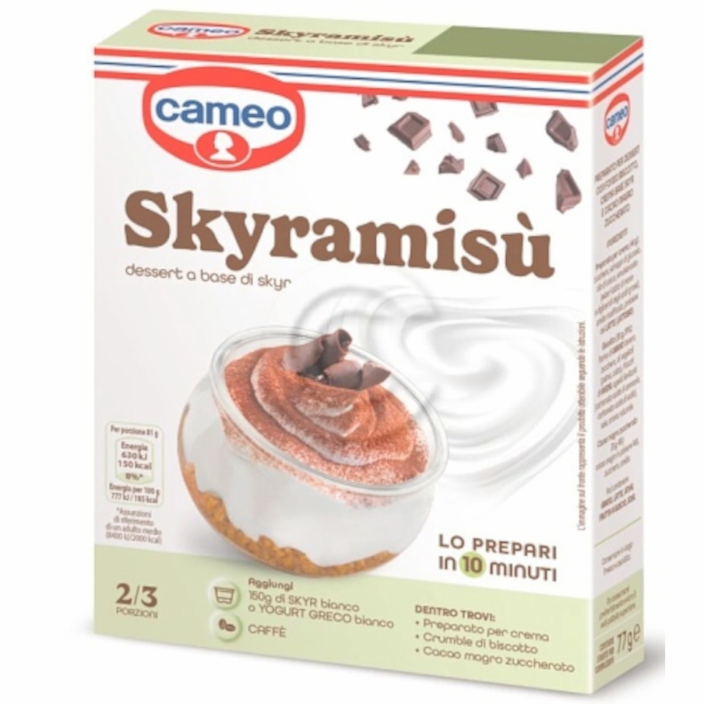 Cameo skyramisu' dessert