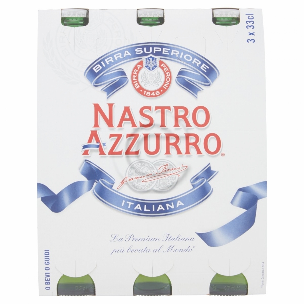 Birra nastro azz x3 bott