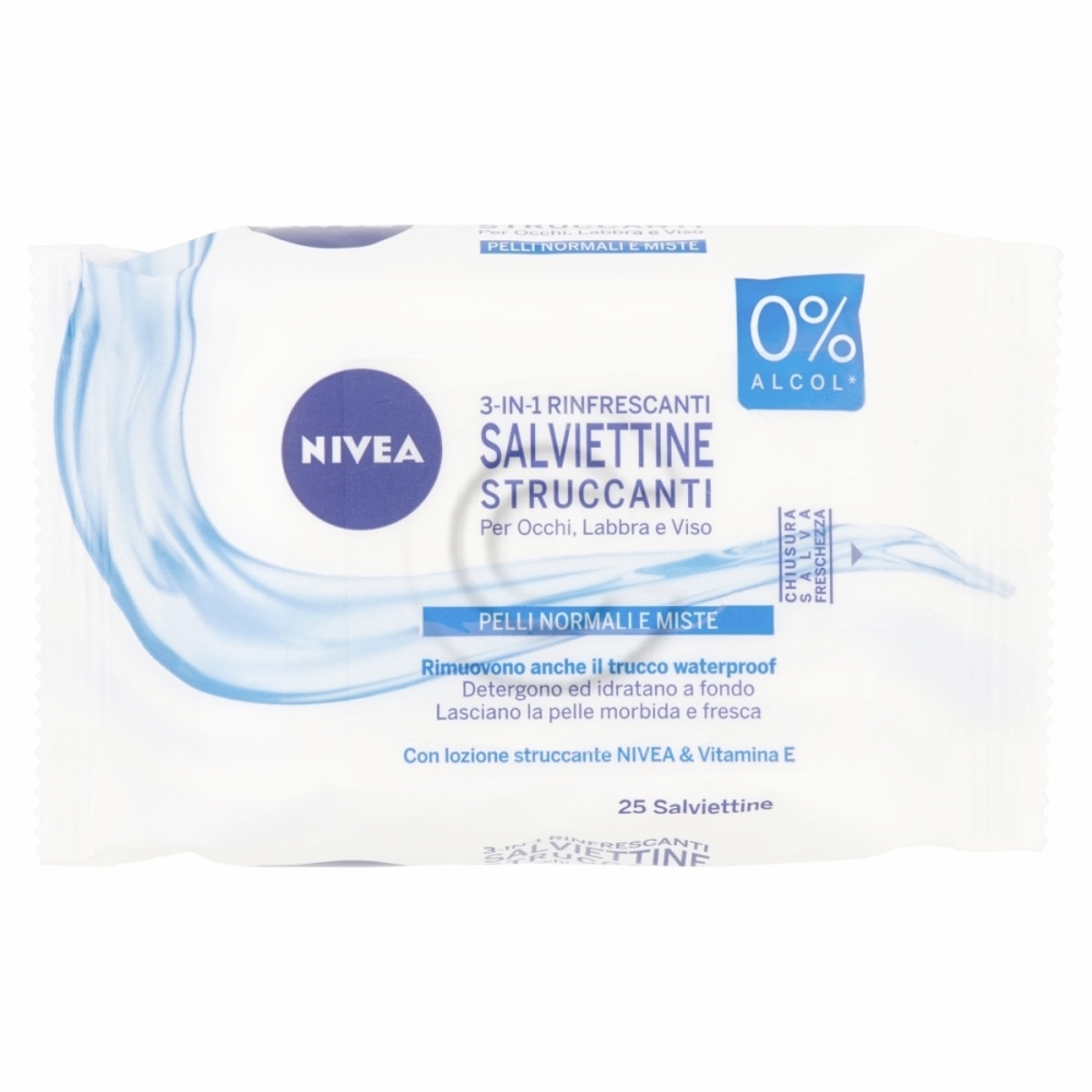 Salviettine strucc. nivea