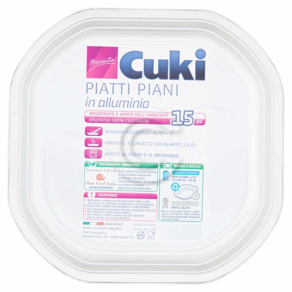 Cuki piatti piani allum. 