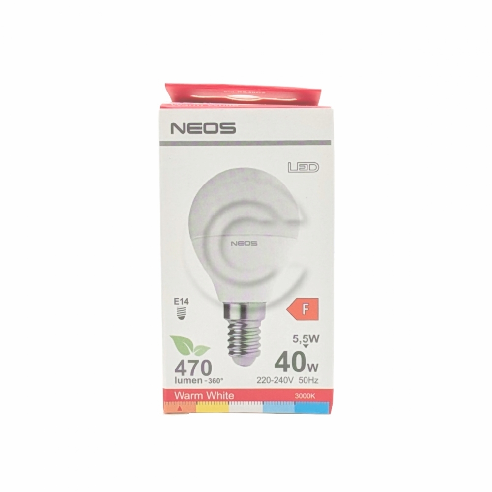 Lamp. led sfera calda e14